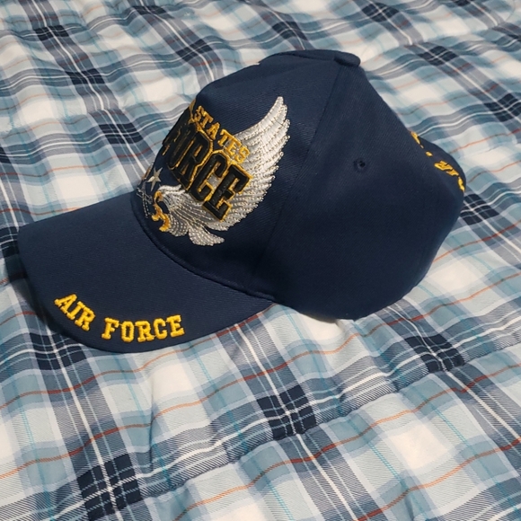 Mens Navy blue white U.S Air Force Hat cap - Picture 2 of 5